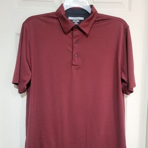 Mens Greg Norman Play Dry - Size Med- Color Maroon, Black